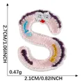 Pink cartoon letter S embroidered iron-on patch for clothing and bag decoration - Letter S (2026.5.27)