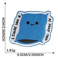 Blue cartoon pillow embroidery patch with dimensions 6.5cm x 6cm and 1.81g weight - Nap Pillow (I Could Use A Hour nap)