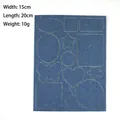 Lámina de parches adhesivos de tela vaquera azul con varias formas, 15x20cm - 1*Autoadhesivo
