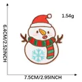 Geborduurde sneeuwpop patch met rode sjaal kerstaccessoire - B1R-B-1-11 * smeltlijm