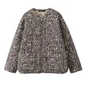 Gevoerde winterjas met luipaardprint, ronde hals, ritssluiting en grote zakken. - XS / Tops / Luipaardprint