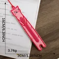 Marque-page chat brodé rose fait main pour livres journaux et agendas DIY de 16cm de long - Style Chat(4)