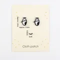 Mini juego de parches bordados con expresiones faciales divertidas para decorar la ropa - Estilo 02 (Con Tarjeta) / Con tarjeta / Estilo Emoji 02