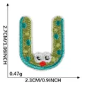 Custom embroidered letter U patch with cute frog face for iron-on clothing decoration - Letter U (2026.5.27)