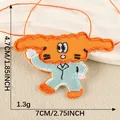 Niedlicher Cartoon-Tiger-Stickerei-Aufbügler für Kleidung DIY-Handwerk Dekoration - Schlafanzugmonster