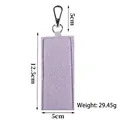 Purple canvas strap keychain for DIY crafts with metal lobster clasp 12.5cm x 5cm. - Style 7 / Purple