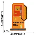 Cartoon gas station embroidery patch with Ambition Full text and dimensions 7.5x4.3cm - Fuel Station (AMBITION FULL)