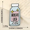 Medicate Local geborduurde patch medicijnflesje voor tassen en kleding, 7,6x3,4cm - 7.6x3.4cm