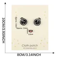 Juego de parches bordados de cara graciosa para decoración y reparación de ropa DIY. - Estilo Emoji 06