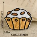 Cartoon cupcake embroidery patch for DIY clothing accessories, size 4.1cm by 3.3cm - Dessert Cake Style (6)