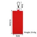 Red woven fabric keychain strap carrier 12.5x5cm diy accessory for bags weight 29.45g - Style 10 / True Red