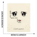 Set de parches bordados con expresiones faciales divertidas para decorar ropa - Estilo Emoji 07
