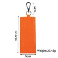 Durable orange woven fabric keychain strap with metal swivel clasp, 12.5x5cm, weight 29.45g - Style 12 / Orange