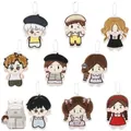 Set of plush anime character charms for DIY backpack and bag decoration accessories - 9-Piece Set Collection