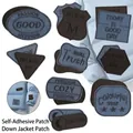 Parches bordados de mezclilla autoadhesivos con letras inglesas para plumíferos - Juego de 18 Parches Bordados / 18 Piezas/Paquete