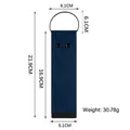 Dimensions of the blue fabric strap keychain showing length, width, and weight - Navy Blue (1)
