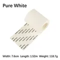 Reinweißes selbstklebendes PU-Leder-Reparaturband für Sofa- und Kleidungreparaturen - Selbstklebender Stil 1 / 1.52m x 7.6cm / Reinweiß