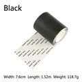 Schwarzes PU-Leder-Reparaturband Rolle 7,6 cm x 1,52 m für Sofa und Kleidung - Selbstklebender Stil 2 / 1.52m x 7.6cm / Schwarz
