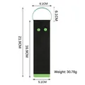 Customizable black and green mesh ribbon keychain strap name tag with full dimension labels - Black/Grass Green (3)