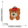 Écusson brodé ours mignon pour décoration de vêtements DIY avec dimensions - Tête d'ours