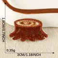 Detailed tree stump iron-on embroidery patch for DIY clothing decoration 3cm wide - Stump Style(3) / 1 Piece(3.0x1.8cm)