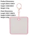 Minimalistische roze vilt DIY sleutelhanger met blanco vierkante hanger voor borduur - Vierkante Stijl (H3L-C-1-9) / Roze