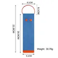 Blue fabric keychain strap streamer with orange ring and weight measurement details. - Blue/Orange Red (4)