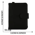 Schwarze Stoff-Reisepasshülle, 14x11cm, 56g, kompakter Reise-Organizer für Dokumente. - Schwarz (Nicht Klebend) / 14x11cm