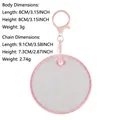 Ronde roze DIY vilt sleutelhanger bagagelabel basis voor patches - Ronde Stijl (H3L-C-2-10) / Roze
