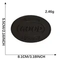 Parche bordado ovalado negro texto PASSION GOOD dimensiones 8,1x5,5cm peso 2,46g bordado - Parche Bordado Ovalado (PASSION GOOD EVERYDAY) / 8.1cm x 5.5cm / Negro