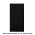 Patch de réparation en cuir PU noir autoadhésif, en dimensions 10,1 x 20,1 cm - Noir