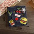 Quaderno in denim vintage americano Y2K con toppe ricamate, dimensioni 12,5x11,5 cm - No.4 Diario Denim Retrò (12.5x11.5cm)