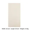 Patch de réparation autocollant en cuir PU beige pour canapé et vêtement 10,1x20,1cm - Blanc