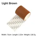Selbstklebendes hellbraunes PU-Leder-Reparaturband für Sofa, Couch und Kleidung Reparatur - Selbstklebender Stil 7 / 1.52m x 7.6cm / Hellbraun