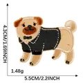 Parche bordado de carlino con esmoquin para decoración DIY de ropa y fundas móvil - Pug (Traje)