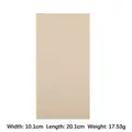 Patch de réparation autocollant en cuir PU beige, texture litchi, 10,1x20,1 cm - Blanc Cassé