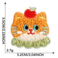 Cute cartoon cat towel embroidery DIY patch for phone case decoration - Apple Orange Cat Style (8*Self-Adhesive)