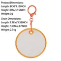 Llavero redondo de fieltro blanco con borde amarillo bordado para decoración DIY - Estilo Redondo (H3L-C-2-7)