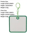 Base de llavero de fieltro cuadrado DIY con borde bordado verde y cierre de langosta - Estilo Cuadrado (H3L-C-1-4)