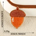 Bestickter Eichel-Aufbügler für DIY-Kleidung, herbstliches Motiv, Größe 2x2,6 cm - Eichel Stil(9) / 1 Stück(2.6x2.0cm)