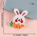 Écusson brodé lapin et carotte mignon, autocollant décoratif 5,8x5,1 cm autocollant - Lapin avec Carotte Auto-adhésif (B2L-C-2-10)