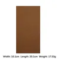 Patch de réparation adhésif en cuir PU marron 10,1x20,1 cm pour canapé et vêtements - Marron