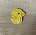 High-quality embroidered yellow duck patch with adhesive backing for DIY clothes decoration - Hot Melt Adhesive