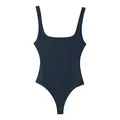 Body sin mangas con cuello cuadrado sexy y elegante en azul marino para mujer - S / Tops / Azul Marino