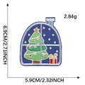 Toppa ricamata con albero di Natale e regalo per vestiti con misure in cm e pollici - B1R-B-1-2* colla a caldo