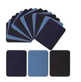 18-pack iron-on denim repair patches in dark blue, light blue and black - 18 Pieces Set / 12.5x9.8cm