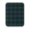 Self-adhesive green buffalo plaid fabric patch for elbow and knee garment repair - Green and Black Plaid Single Piece