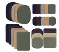Self-adhesive denim cloth patches for elbow and knee repair in various shapes and colors - 30 Pieces Earth Tone Mix / 15.7x18.6cm