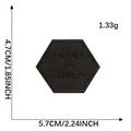 Parche bordado negro hexagonal con texto GOOD IS TIMES, tamaño 5,7x4,7 cm, peso 1,33 g - Parche Bordado Hexagonal (GOOD IS TIMES) / 4,7cm x 5,7cm / Negro