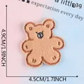 Cute brown plush bear embroidery patch 1.7x1.9 inch for clothing and bags decoration - Brown Bear-Self Adhesive (B3R-A-3-10) / Self-adhesive